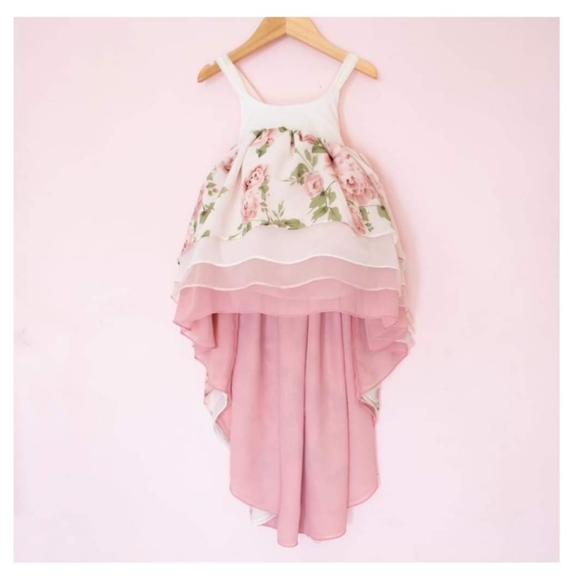 Pleiades Rose chiffon dress - Picture 1 of 3